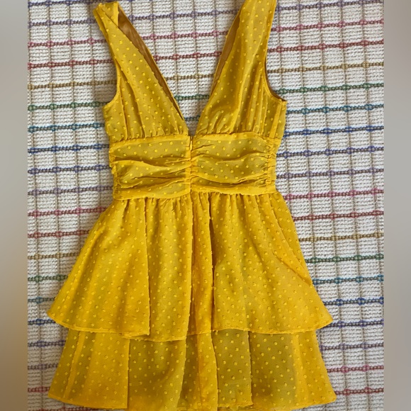 MARJORELLE DORA PLUNGE RUFFLE MINI DRESS: size XXS - Picture 4 of 5